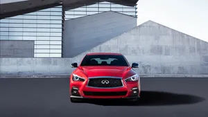 Red Infiniti Q50 Wallpaper
