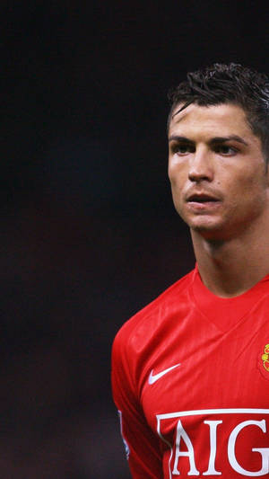 Red Jersey Cristiano Ronaldo Iphone Wallpaper