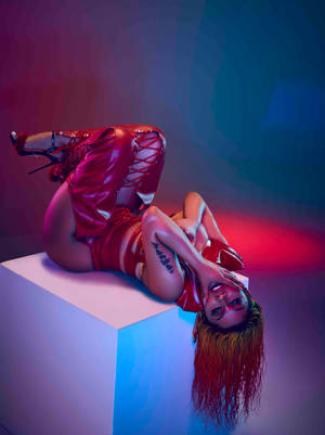 Red Leather Nicki Minaj Hd Wallpaper