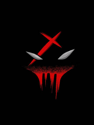 Red Letter X Mask Wallpaper