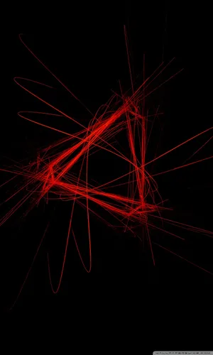 Red Lines On A Black Background Wallpaper