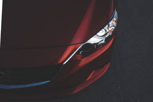 Red Mazda Car Front View Wallpaper