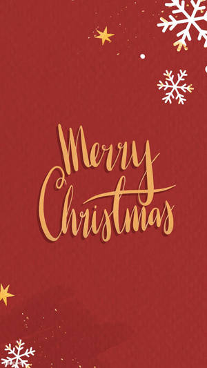 Red Merry Christmas Phone Wallpaper