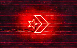 Red Neon Converse Logo Wallpaper