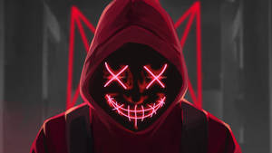 Red Neon Smile Wallpaper