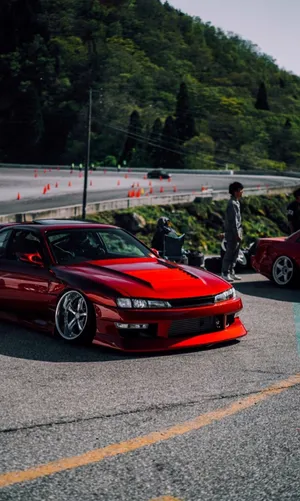Red Nissan Silvia S14 Wallpaper