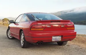 Red Nissan240 S X Rear View Wallpaper