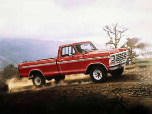 Red Old Ford Truck Wallpaper