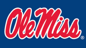 Red Ole Miss Logo Blue Art Wallpaper