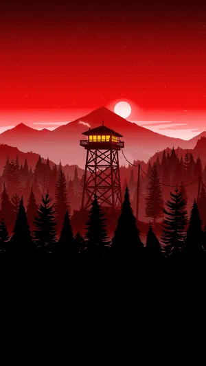 Red Oled Night Wallpaper
