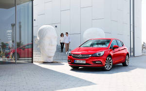 Red Opel Astra Wallpaper