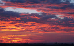 Red-orange Sunset Clouds Wallpaper