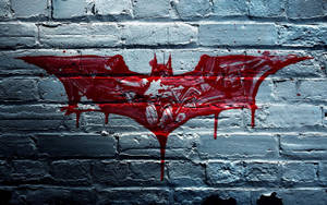Red Paint Batman Logo Wallpaper