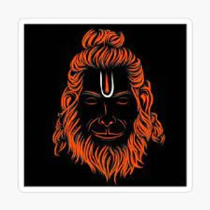 Red Paint Brush Hanuman Black Wallpaper