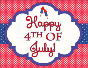 Red Polka Dots 4th Of July Wallpaper