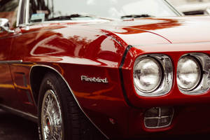 Red Pontiac Firebird Car Wallpaper