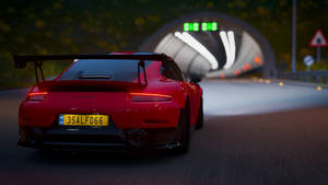 Red Porsche From Forza Horizon 4 Wallpaper