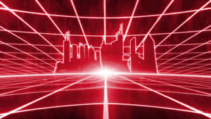 Red Retro 80s Aesthetic Neon Lights Wallpaper