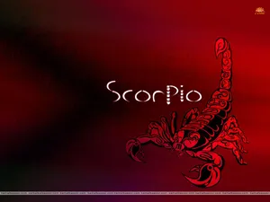 Red Scorpio And Scorpion Wallpaper