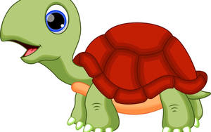 Red Shell Cartoon Turtle Wallpaper