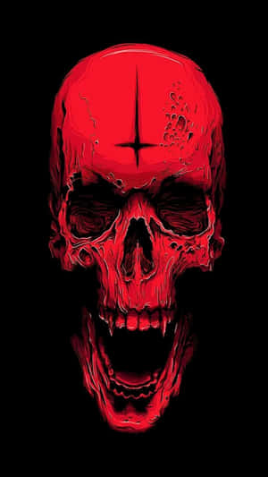 Red Skull Darkness Artwork Wallpaper