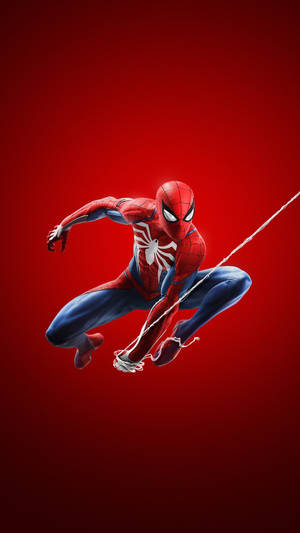 Red Spider-man Swinging 4k Marvel Iphone Wallpaper