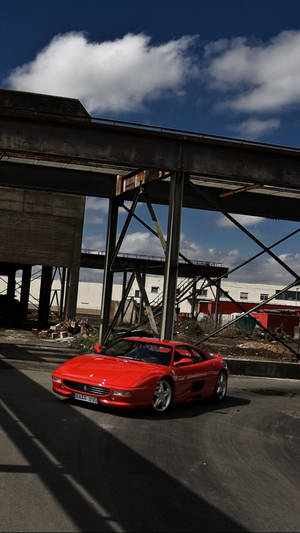 Red Sports Car F355 Ferrari Phone Wallpaper