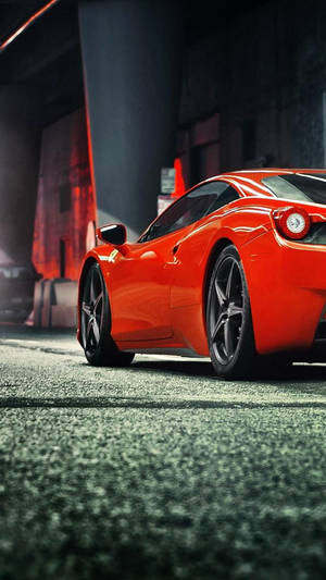 Red Sports Car Ferrari Phone Wallpaper