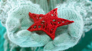 Red Star Crochet Wallpaper