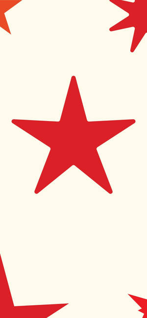 Red Star Pattern Wallpaper