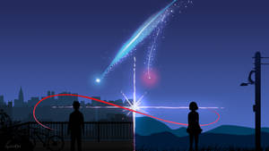 Red String Connection Your Name 4k Wallpaper