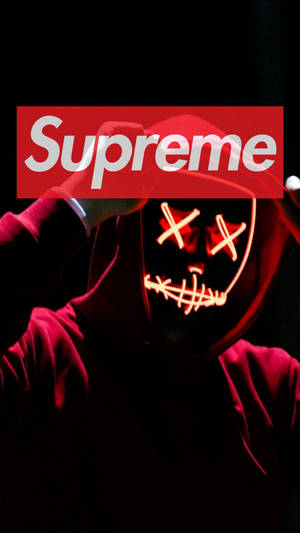 Red Supreme And The Purge Mask Wallpaper