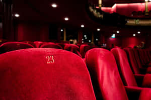 Red Theater Seats Number23 Wallpaper