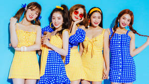 Red Velvet Checkered Photoshoot Wallpaper