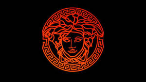 Red Versace Logo Black Background Wallpaper