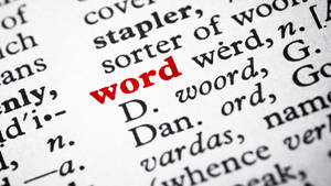 Red Word In Dictionary Wallpaper