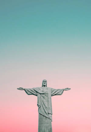 Redeemer Deco Statue Jesus 4k Iphone Wallpaper