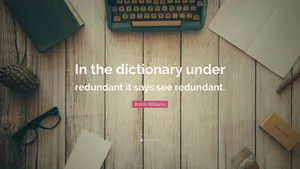 Redundant Quote Typewriter Desk Wallpaper