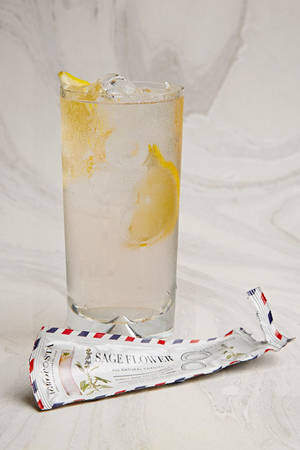 Refreshing Lemonade Cordial In Glass Wallpaper