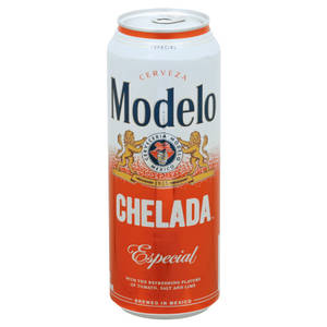 Refreshing Modelo Especial Chelada Can On Display Wallpaper