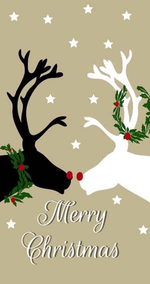 Reindeers Christmas Phone Wallpaper