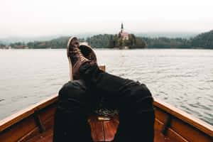 Relaxing Boat Trip Lake View Wallpaper