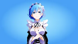 Rem In Blue Aesthetic Wallpaper