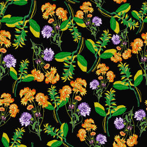 Remarkably Colorful Floral Pattern Wallpaper