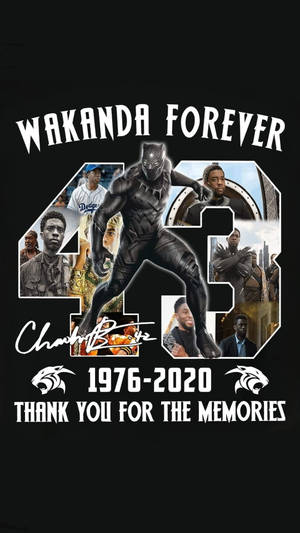 Remembering Chadwick Boseman Wakanda Forever Wallpaper