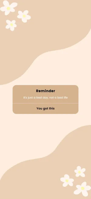 Reminder Beige Aesthetic Phone Quote Wallpaper