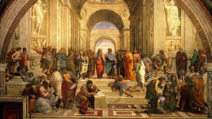 Renaissance Aesthetic School Of Athens Wallpaper