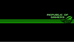 Republicof Gamers Green Abstract Design Wallpaper