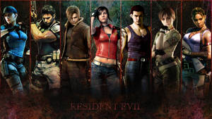 Resident Evil 2 Characters In Panels Wallpaper