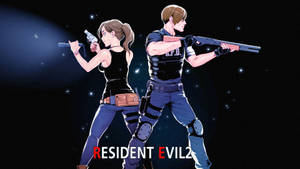 Resident Evil 2 Claire And Leon Anime Wallpaper